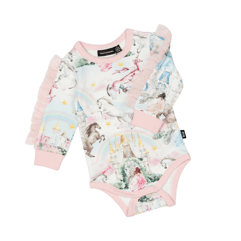 UNICORN FAIRY TALES LONG SLEEVE BABY BODYSUIT