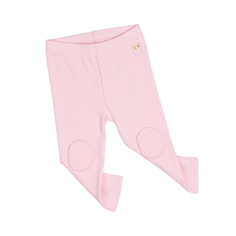 LIGHT PINK BABY KNEE PATCH TIGHTS