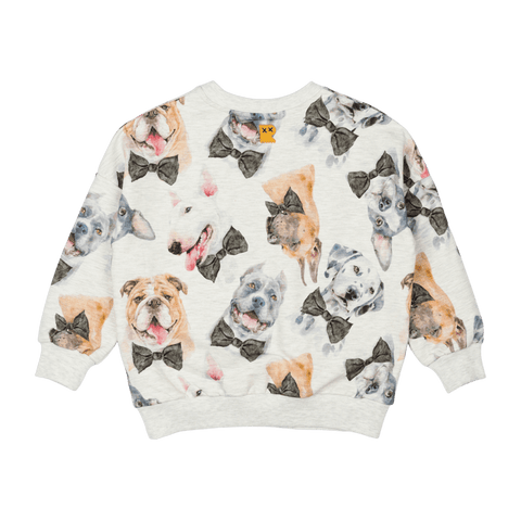 BLACK TIE PUPS BABY SWEATSHIRT