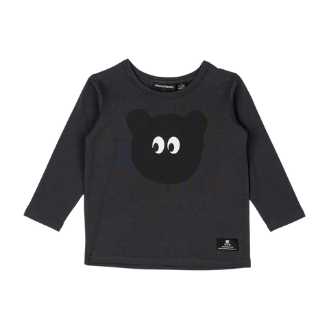 BERTIE BEAR CHARCOAL BABY T-SHIRT