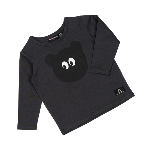 BERTIE BEAR CHARCOAL BABY T-SHIRT