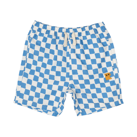 BLUE CHECKER BOARDSHORTS