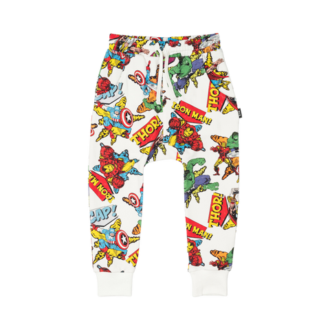 CREAM MARVEL HEROES TRACK PANTS