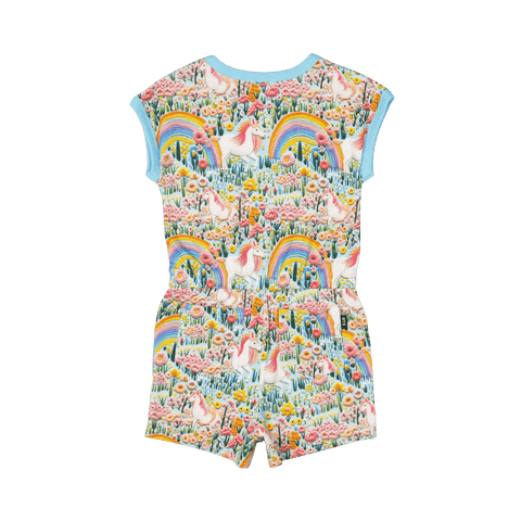 EMBROIDERED UNICORNS ROMPER