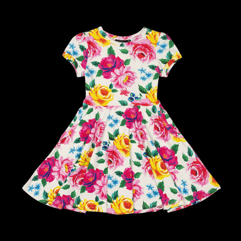 CHINTZ WAISTED DRESS