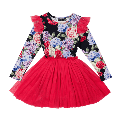 MIDNIGHT FLORALS CIRCUS DRESS