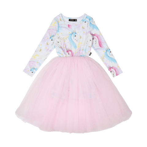 FANTASIA LONG SLEEVE FLOUNCE DRESS