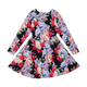 MIDNIGHT FLORALS WAISTED DRESS