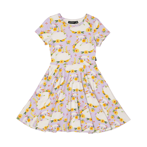 PRINCESS SWAN WAISTED DRESS