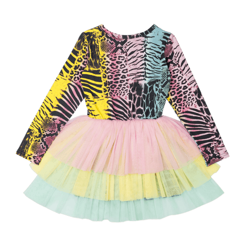 COLOUR BURN CIRCUS DRESS