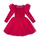 HOT PINK CRUSHED VELVET CIRCUS DRESS