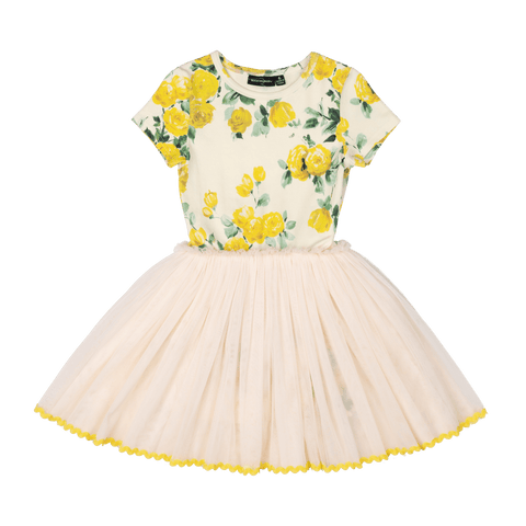 YELLOW ROSES CIRCUS DRESS