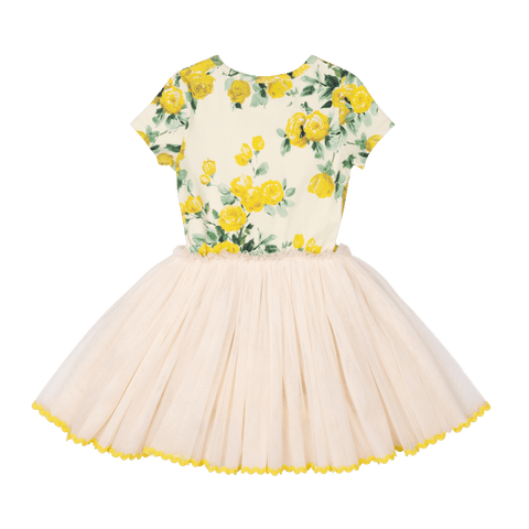 YELLOW ROSES CIRCUS DRESS