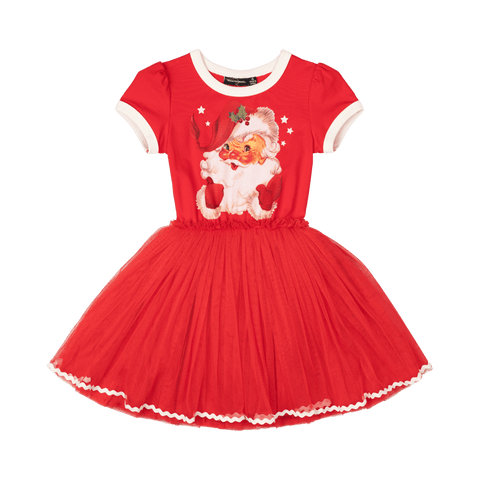 RED RETRO SANTA CIRCUS DRESS