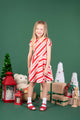 CANDY CANE STRIPE WAISTED DRESS