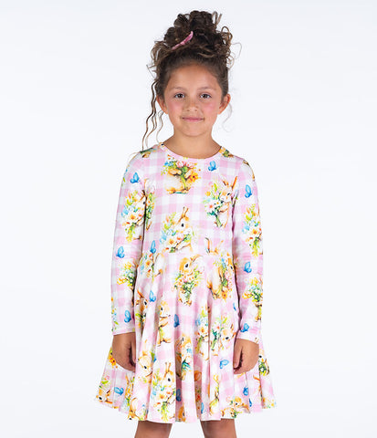 BUNNY BOUQUET WAISTED DRESS