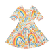 RAINBOWS AND FLOWERS MABEL WAISTED DRESS