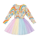 RAINBOWS AND FLOWERS CIRCUS DRESS