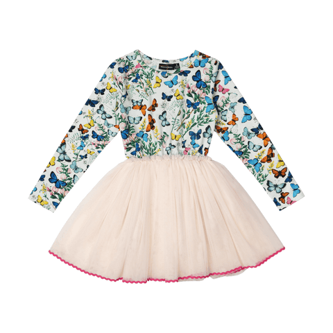 BUTTERFLIES LONG SLEEVE CIRCUS DRESS