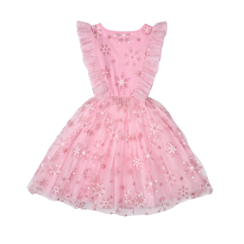 PINK SNOWFLAKE PARTY DRESS