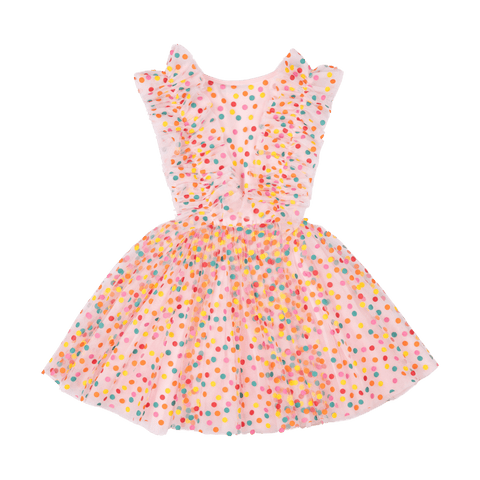 RAINBOW DOT PARTY DRESS