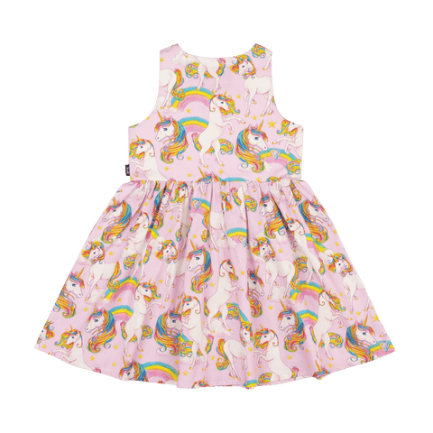 UNICORN RAINBOW POPOVER DRESS