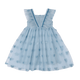 BLUE GLITTER HEART TULLE DRESS