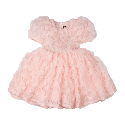 PINK RUFFLE TULLE PARTY DRESS