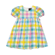 SUMMER TIME PLAID PUFF SLEEVE DRESS