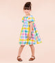 SUMMER TIME PLAID PUFF SLEEVE DRESS