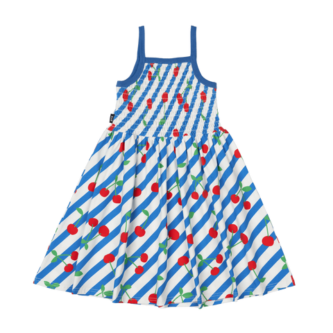 CHERRY STRIPES SUN DRESS