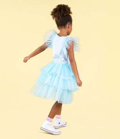 BLUE UNICORN PARTY DRESS