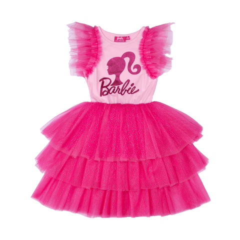 BARBIE GIRL TIERED PARTY DRESS