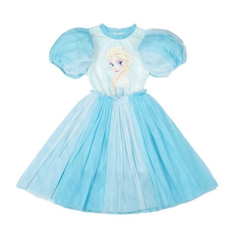 ICE QUEEN PUFF SLEEVE TULLE DRESS