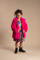 ZSA ZSA PINK FAUX FUR JACKET