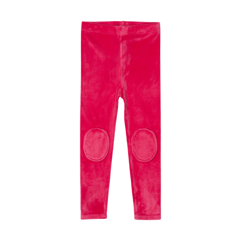 PINK VELVET KNEE PATCH TIGHTS