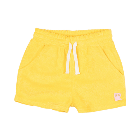 YELLOW TERRY SHORTS