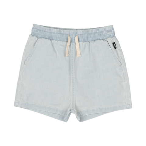 LIGHT BLUE CHAMBRAY SHORTS