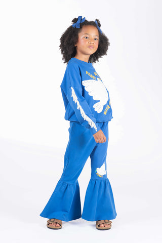 PEACE DOVE FLARED TRACK PANTS