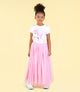 PINK TULLE OVERLAY MAXI SKIRT