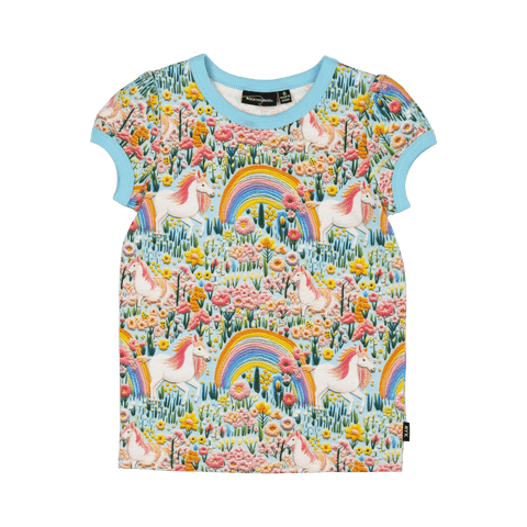 EMBROIDERED UNICORNS T-SHIRT