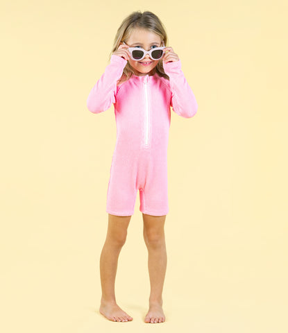 BLUSH CRINKLE RAGLAN ONE PIECE