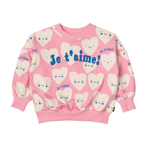 JE T'AIME HEARTS SWEATSHIRT