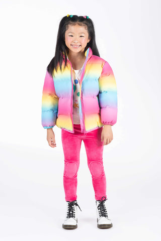 RAINBOW PADDED JACKET WITH LINING