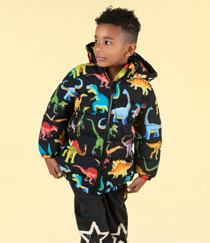 DINOS GALORE LONG PUFFER HOODIE JACKET