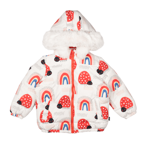 LOVE BUG RAINBOW PADDED JACKET WITH LINING