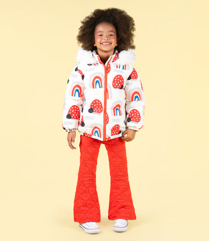 LOVE BUG RAINBOW PADDED JACKET WITH LINING