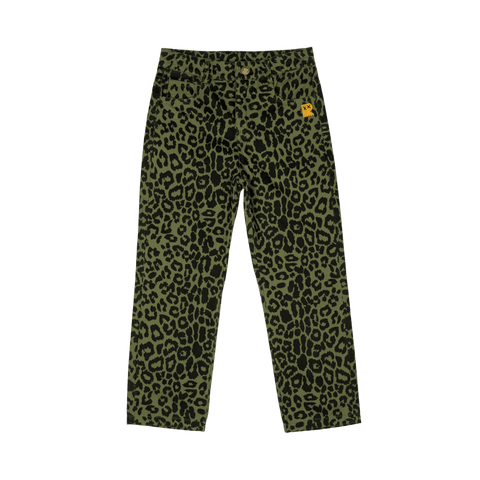 GREEN LEOPARD PANTS