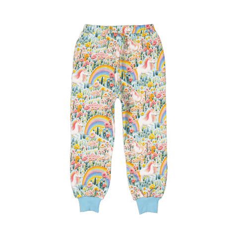 EMBROIDERED UNICORNS TRACK PANTS