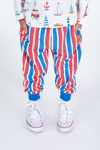 NAUTICAL STRIPE TRACK PANTS